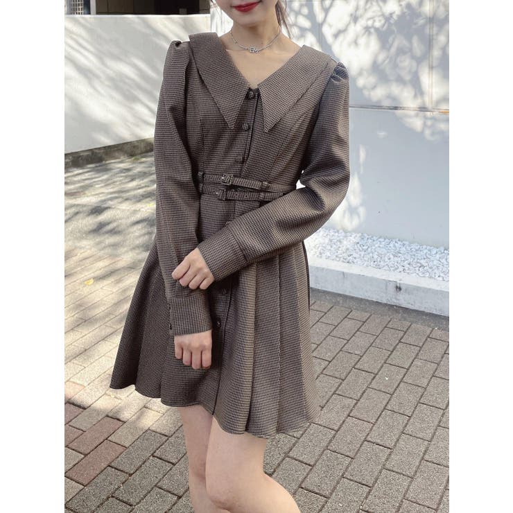 ダブルベルトサイドプリーツワンピース | EATME | 詳細画像35 