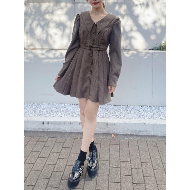 ダブルベルトサイドプリーツワンピース | EATME | 詳細画像37 