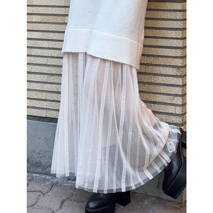 チュールドッキングニットワンピース | EATME | 詳細画像20 