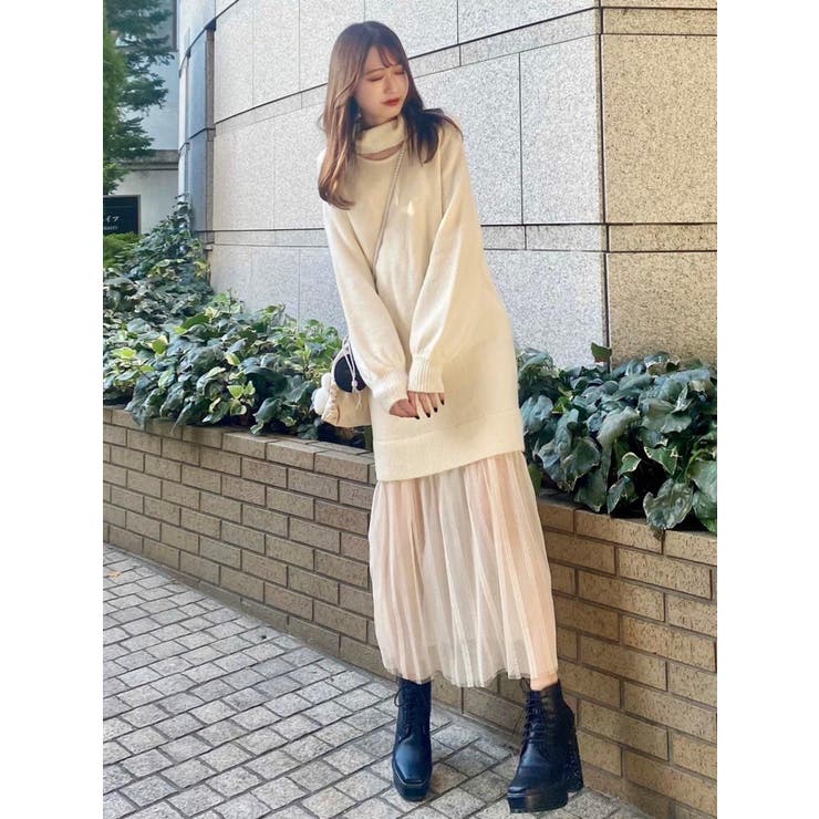 チュールドッキングニットワンピース | EATME | 詳細画像21 