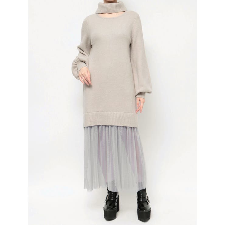 チュールドッキングニットワンピース | EATME | 詳細画像33 