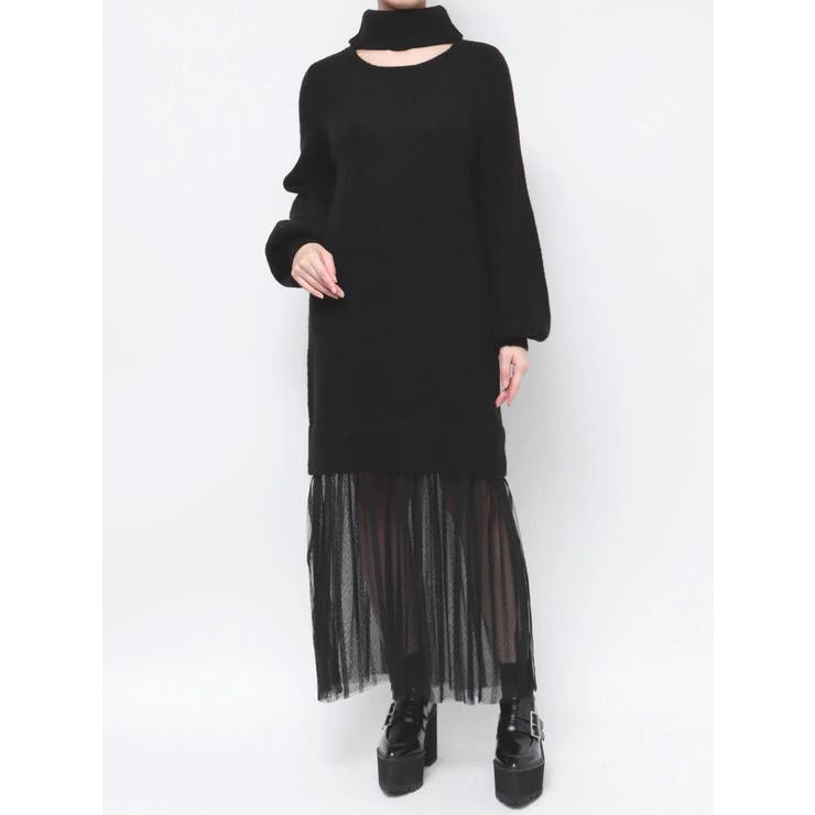 チュールドッキングニットワンピース | EATME | 詳細画像34 