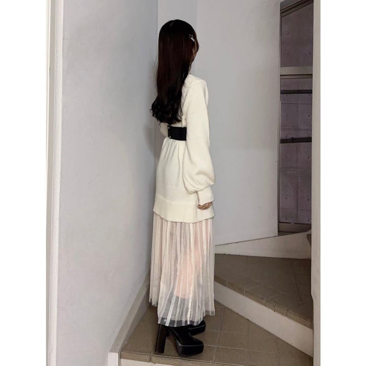 チュールドッキングニットワンピース | EATME | 詳細画像9 