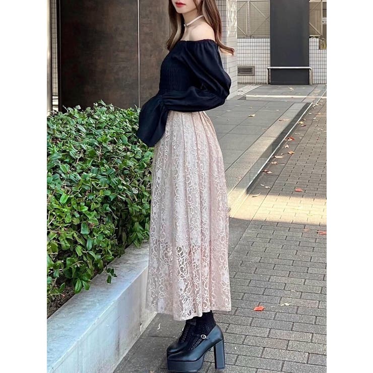 グレー | レースプリーツジャンスカ | EATME