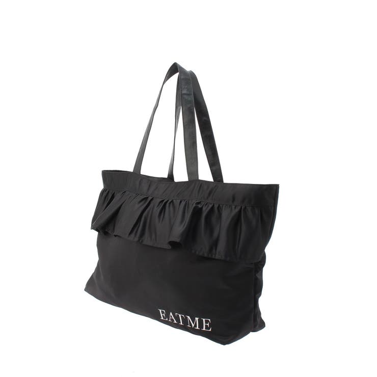 コヤンイサムチョン　レースデニム×ふわふわフリンジデニム　フリルバッグ コヤンイサムチョン レースデニム×ふわふわフリンジデニム フリル