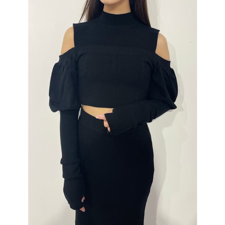 オープンショルダーニットTOPS（セットアップ可能） | EATME | 詳細画像2 