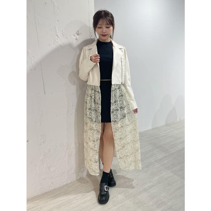 レースコンビフェイクレザーライダース | EATME | 詳細画像19 