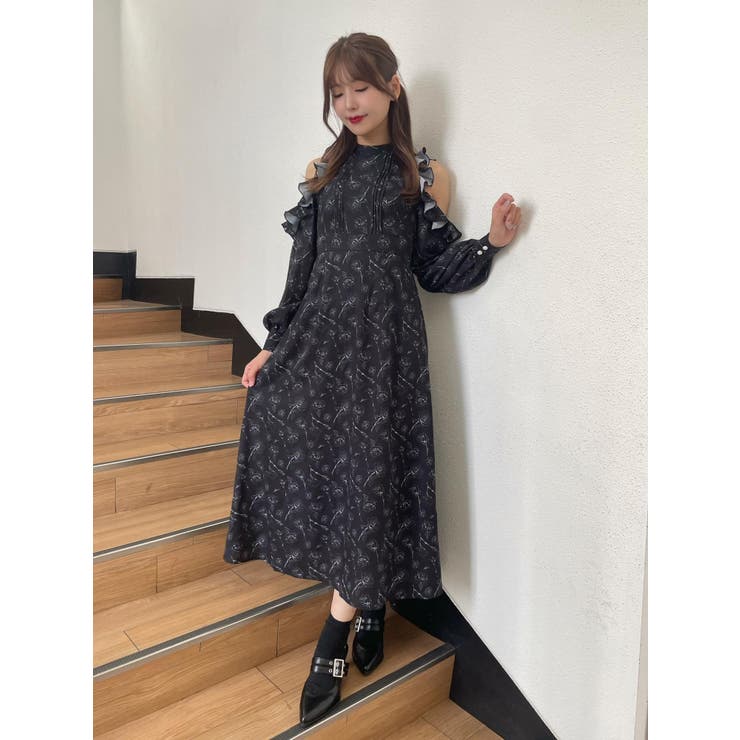 カットショルダーオリジナル柄ワンピース | EATME | 詳細画像26 