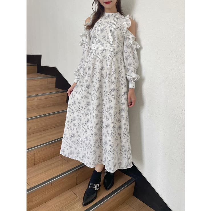 カットショルダーオリジナル柄ワンピース | EATME | 詳細画像29 