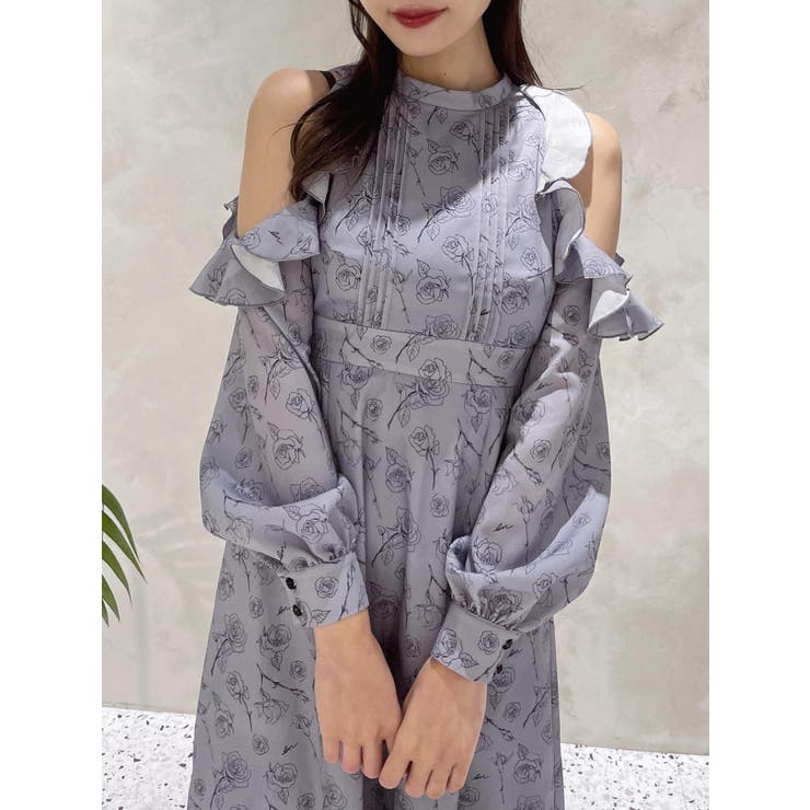 カットショルダーオリジナル柄ワンピース | EATME | 詳細画像30 