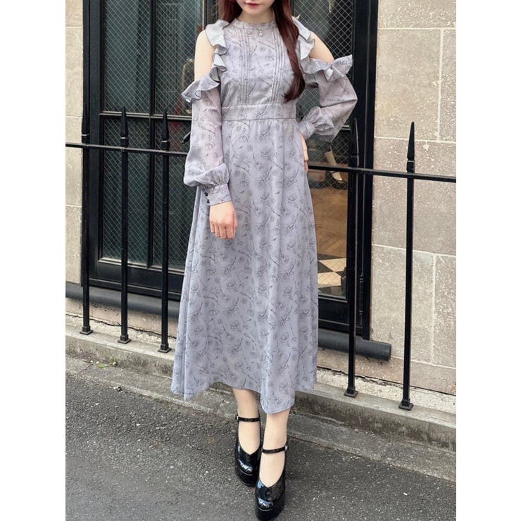 カットショルダーオリジナル柄ワンピース | EATME | 詳細画像34 