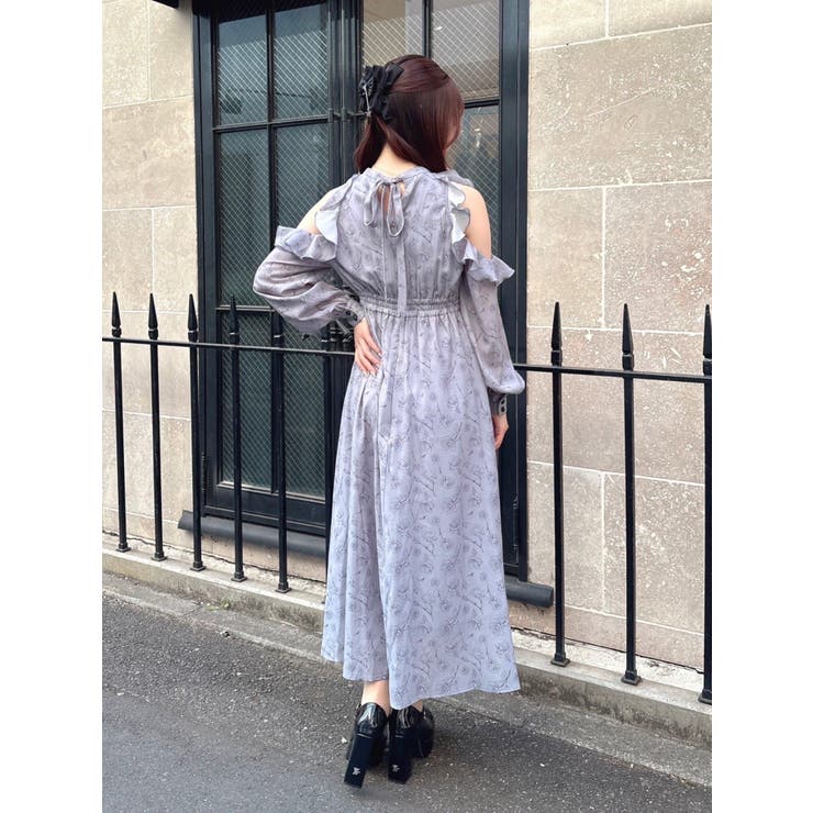 カットショルダーオリジナル柄ワンピース | EATME | 詳細画像36 