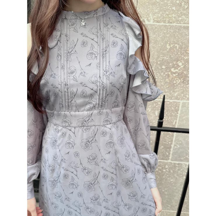 カットショルダーオリジナル柄ワンピース | EATME | 詳細画像37 