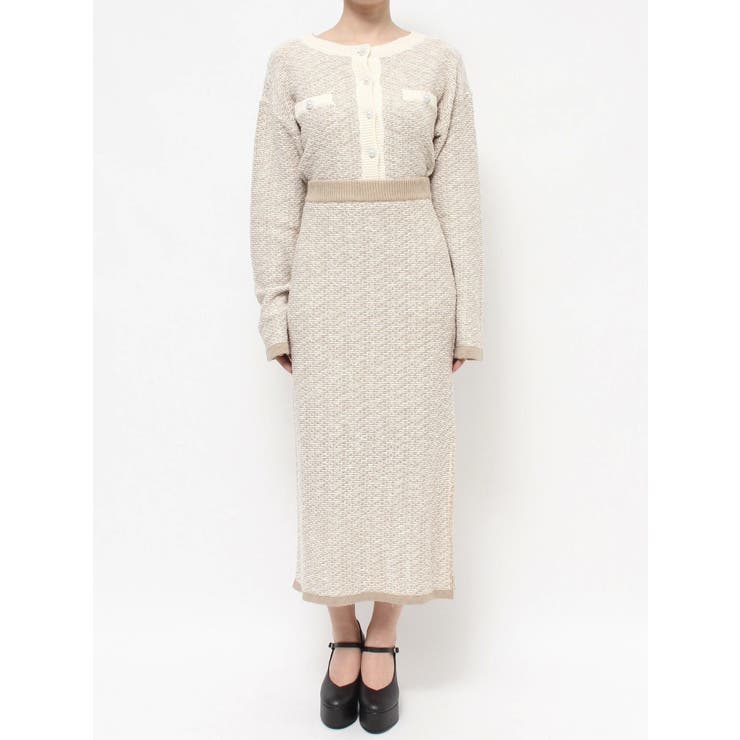 バイカラーツイードライクスカート（セットアップ可能） | EATME | 詳細画像39 