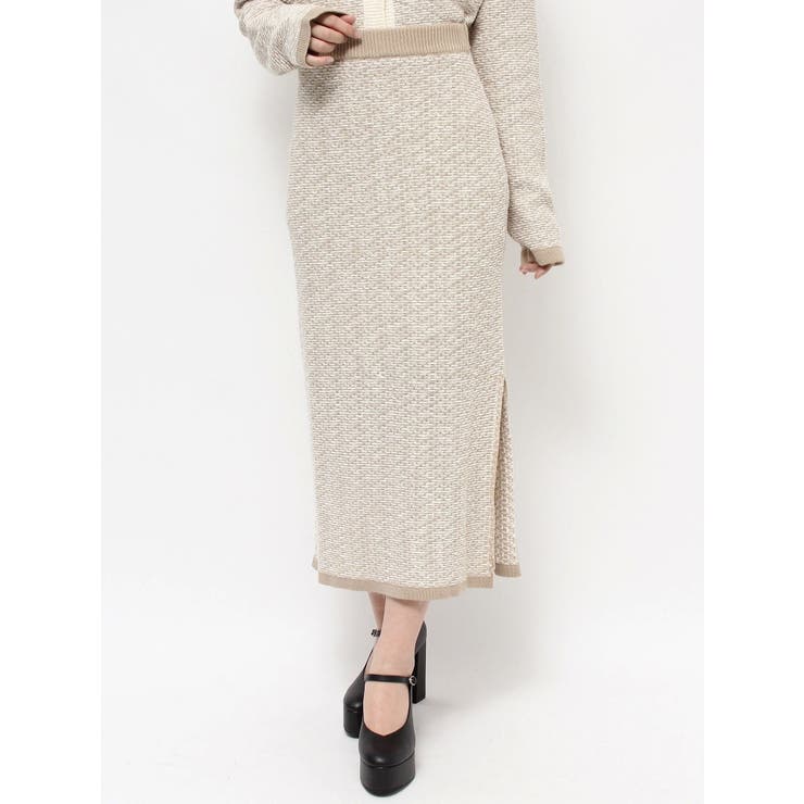 バイカラーツイードライクスカート（セットアップ可能） | EATME | 詳細画像45 