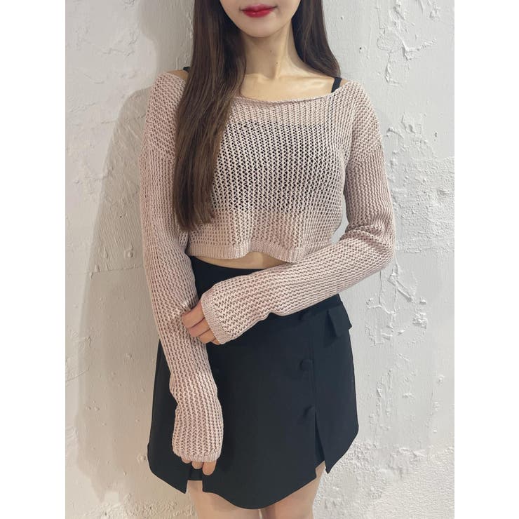 透かし編みニットTOP | EATME | 詳細画像16 