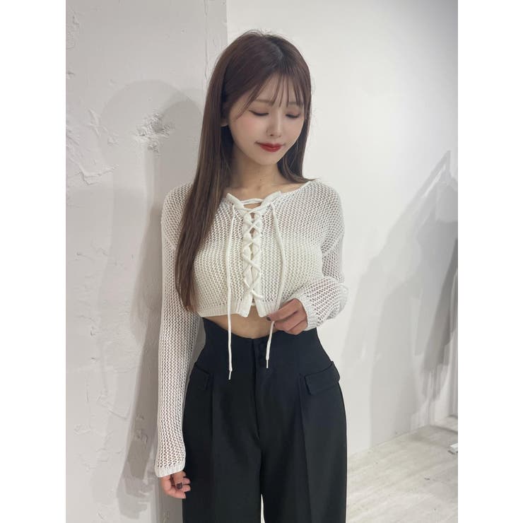 透かし編みニットTOP | EATME | 詳細画像18 