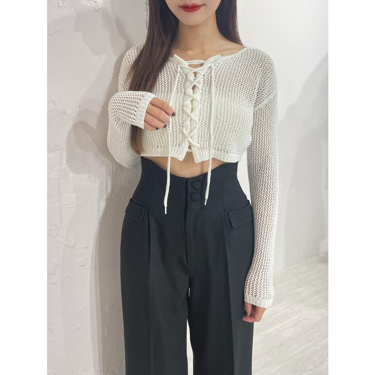 透かし編みニットTOP | EATME | 詳細画像19 