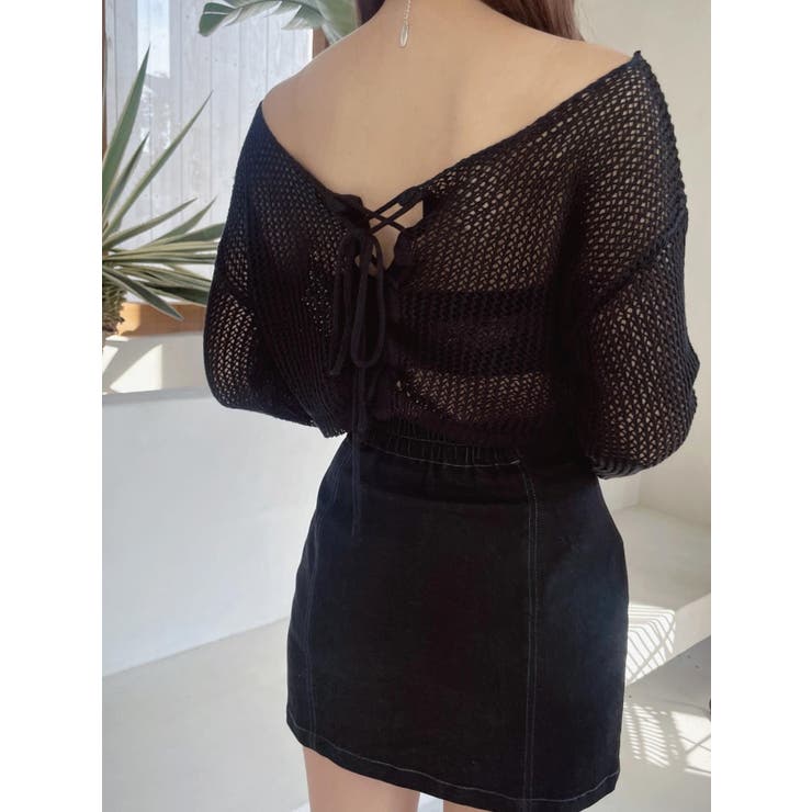 透かし編みニットTOP | EATME | 詳細画像21 