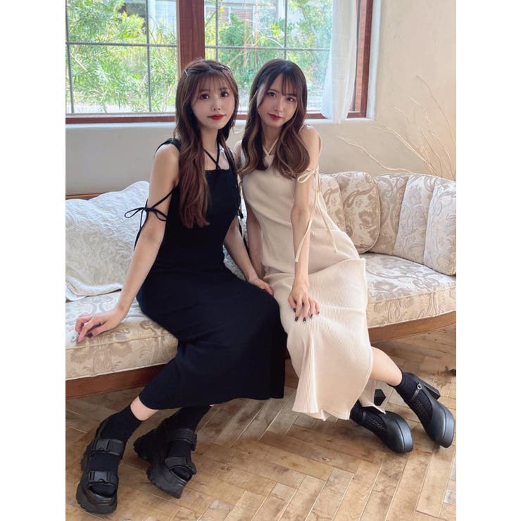 リブカットワンピース(セットアップ可能)[品番:MKSW0055701 リブカットワンピース(セットアップ可能)[品番:MKSW0055701