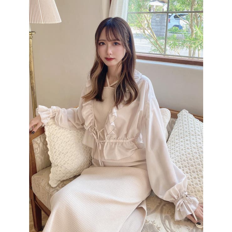 リボンフリルペプラムTOP | EATME | 詳細画像10 