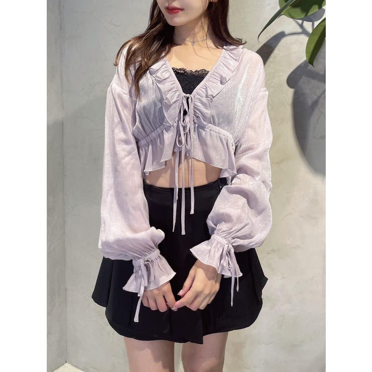 ピンク | リボンフリルペプラムTOP | EATME