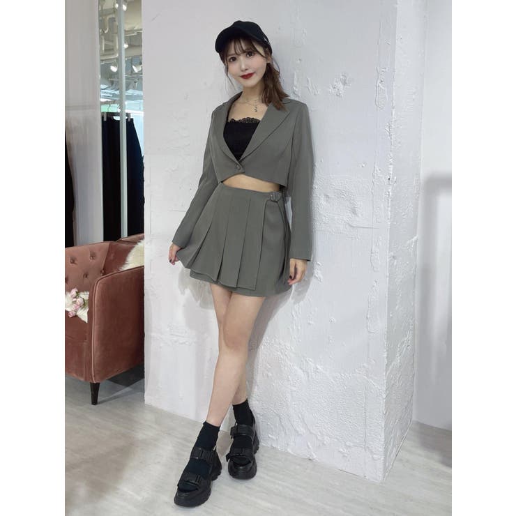 プリーツラップミニスカート（セットアップ可能） | EATME | 詳細画像25 