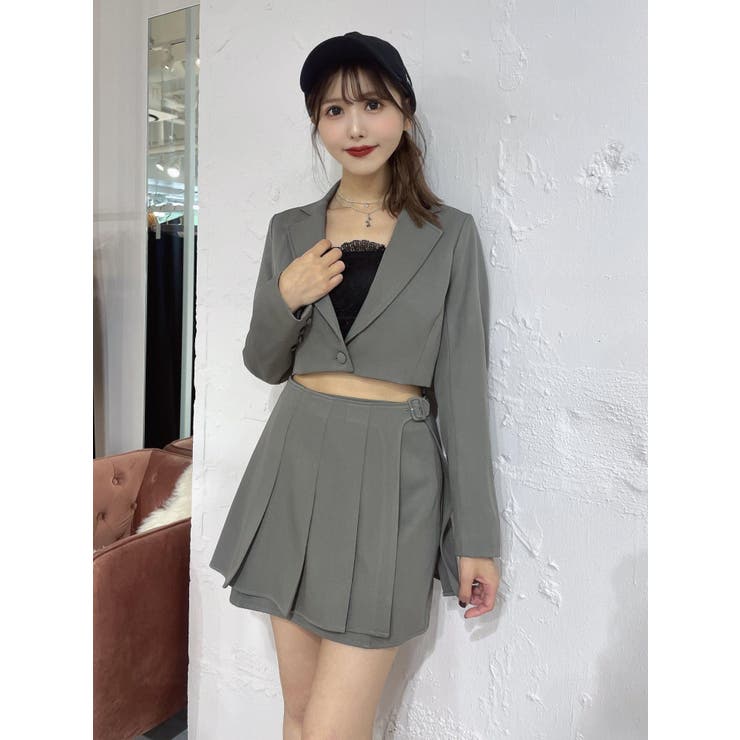 プリーツラップミニスカート（セットアップ可能） | EATME | 詳細画像28 