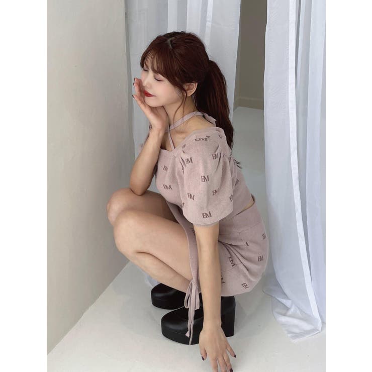 EMロゴニットスカート（セットアップ可能）[品番：MKSW0056153]｜EATME