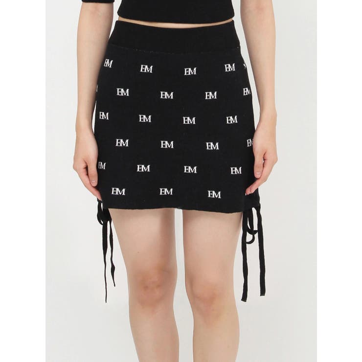 EATME ロゴニットトップス スカート セットアップ EMロゴニットスカート（セットアップ可能）[品番：MKSW0056153]｜EATME