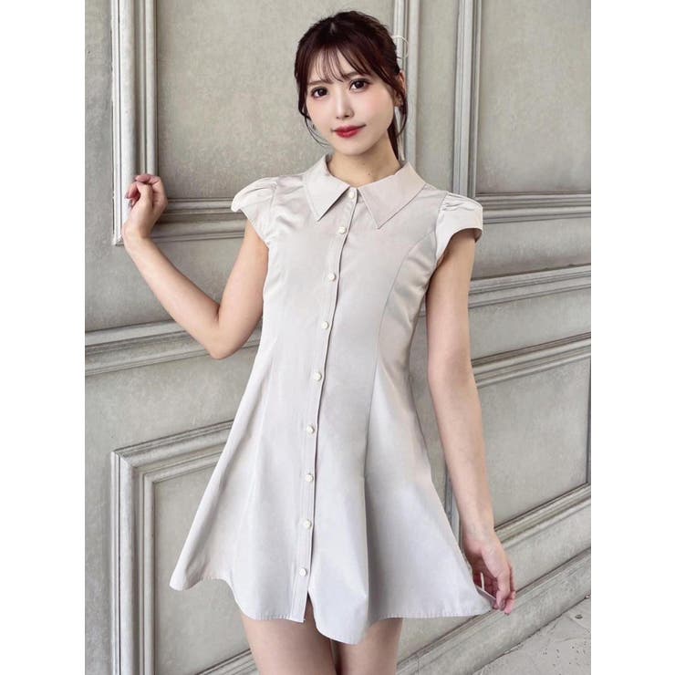 ベージュ | シャツカラーセットワンピース | EATME