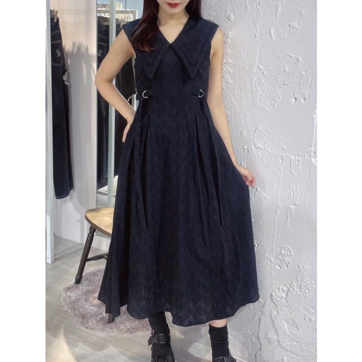 ブラック | BIGカラーマキシワンピース | EATME