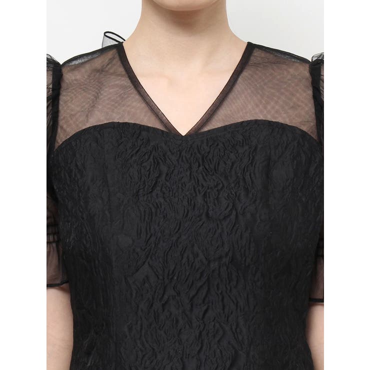 Vネックチュールコンビブラウス | EATME | 詳細画像12 