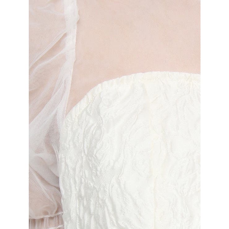 Vネックチュールコンビブラウス | EATME | 詳細画像17 