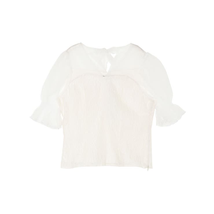 Vネックチュールコンビブラウス | EATME | 詳細画像21 