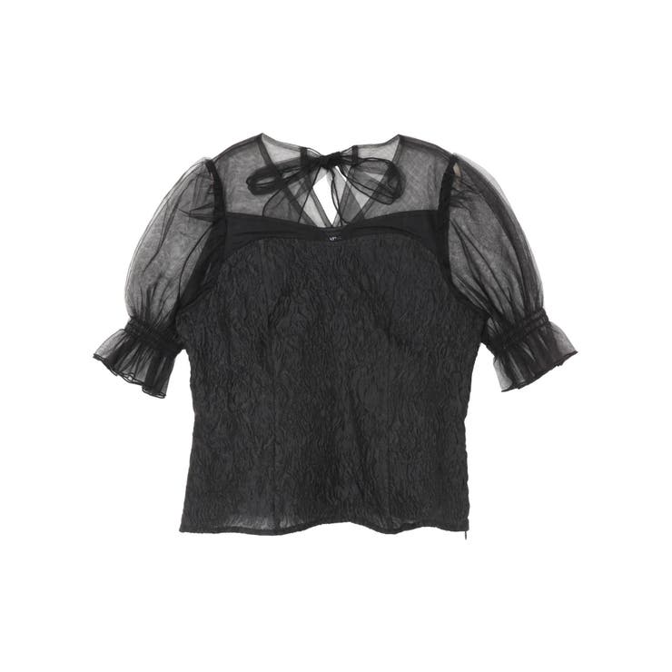 Vネックチュールコンビブラウス | EATME | 詳細画像22 