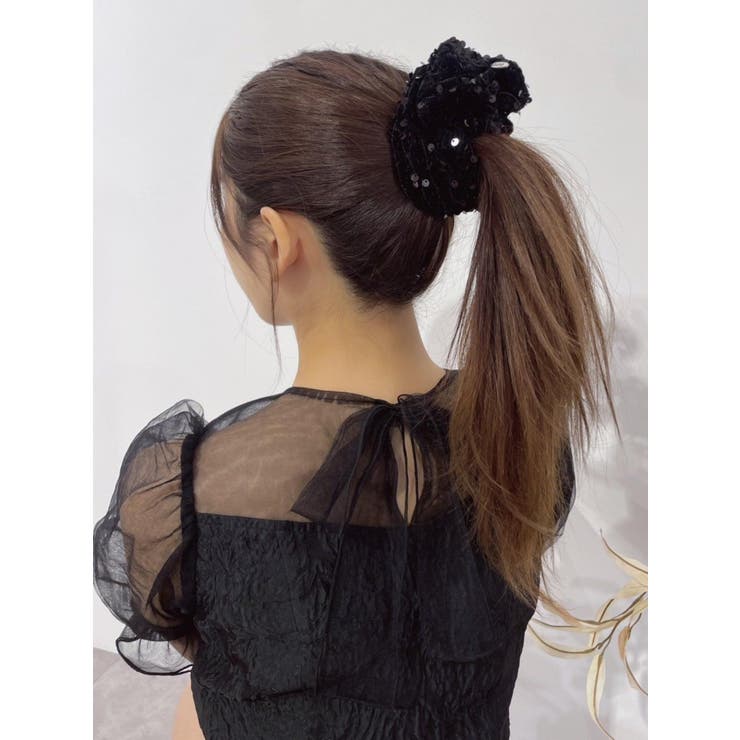 Vネックチュールコンビブラウス | EATME | 詳細画像4 