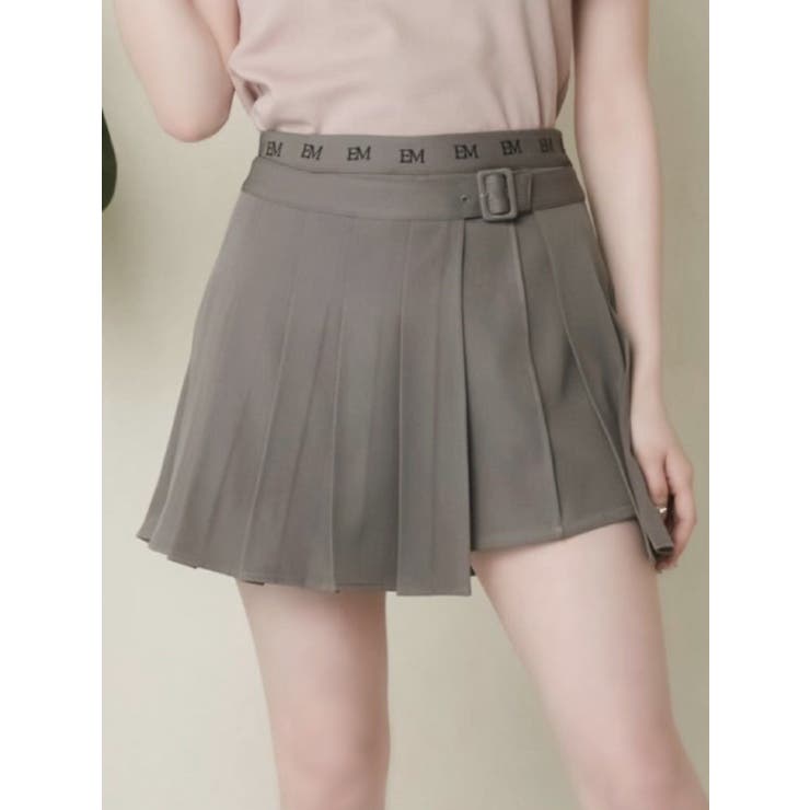 グレー | プリーツラップショートパンツ | EATME
