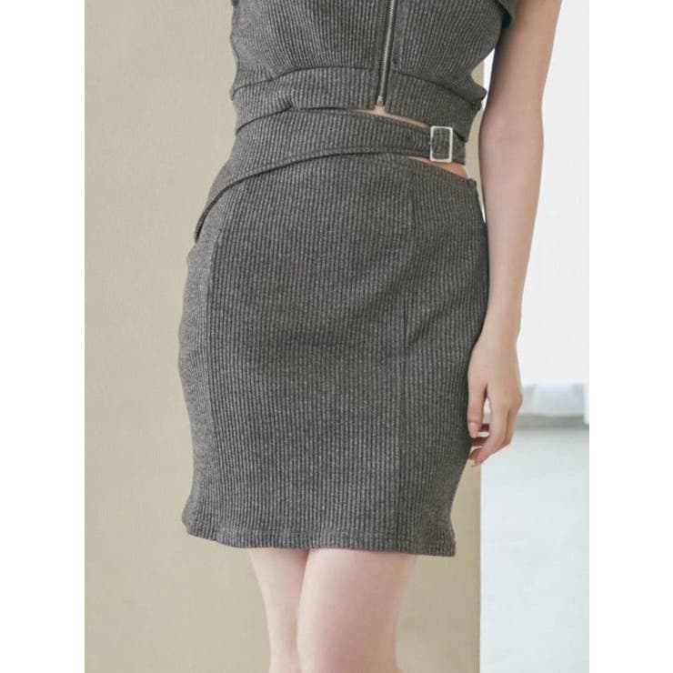 グレー | ベルトトリブスカート（セットアップ可能） | EATME
