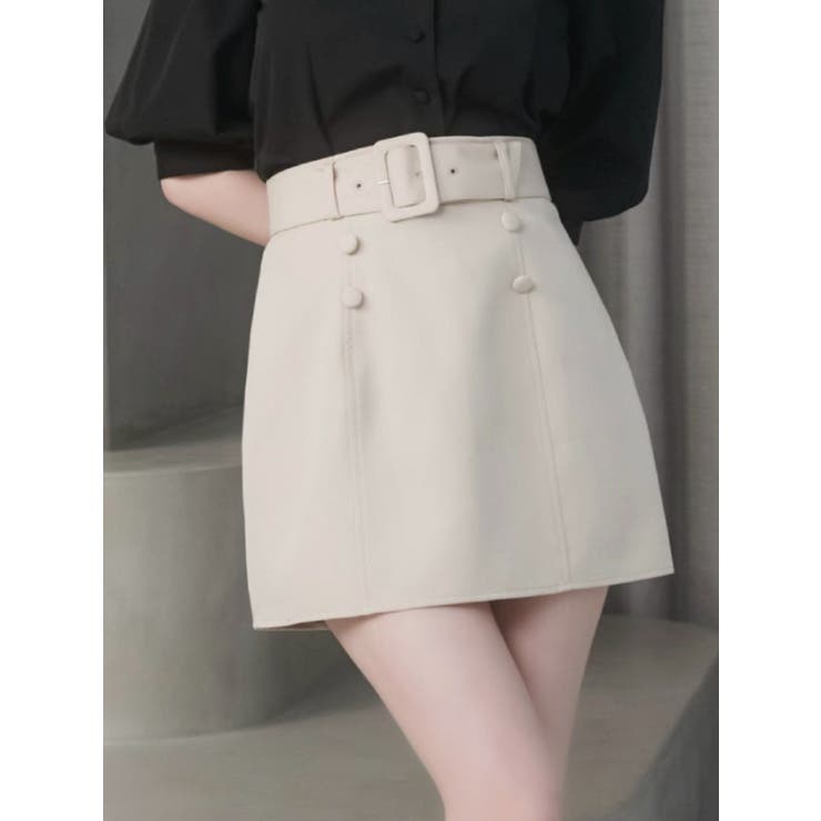 イエロー | ダブルボタンタイトスカート | EATME