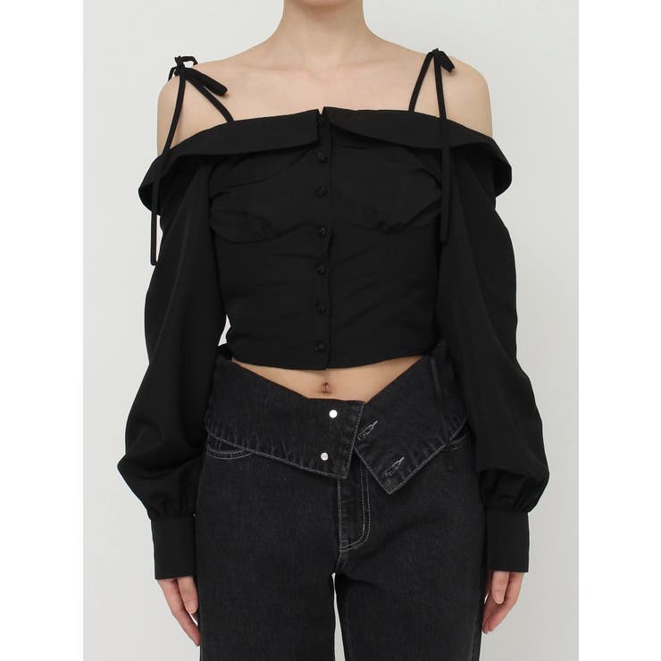 リボンショルダーオフショルブラウス | EATME | 詳細画像14 