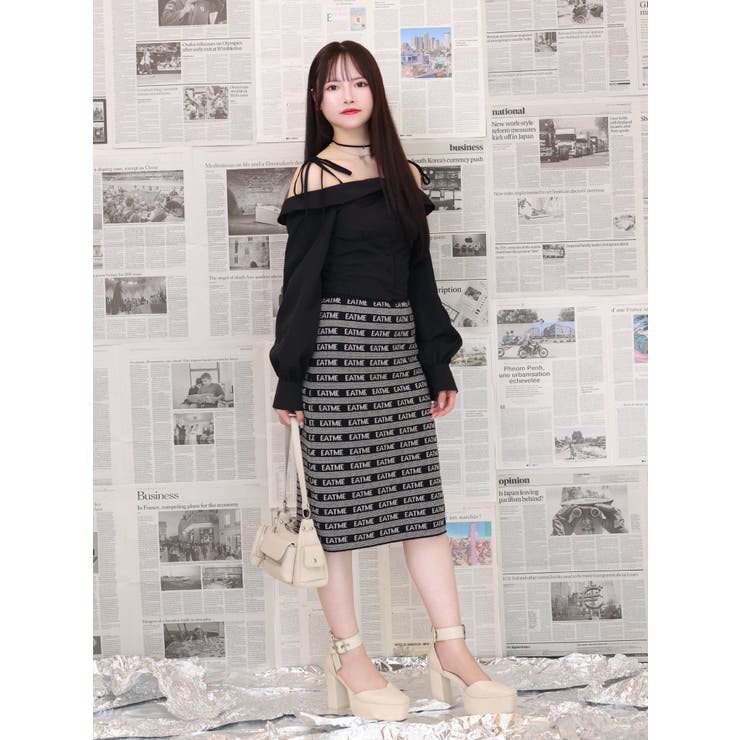 リボンショルダーオフショルブラウス | EATME | 詳細画像5 