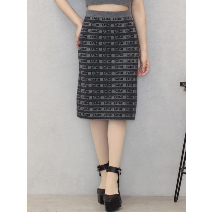 グレー | EATMEロゴニットスカート（セットアップ可能） | EATME