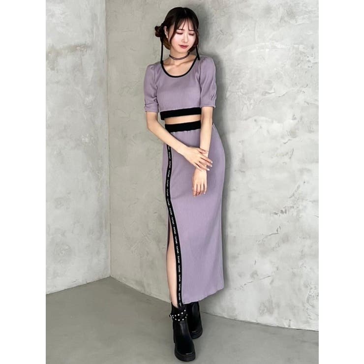 バイカラータイトスカート（セットアップ可能） | EATME | 詳細画像14 