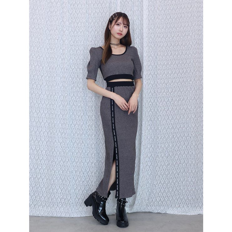 バイカラータイトスカート（セットアップ可能） | EATME | 詳細画像21 