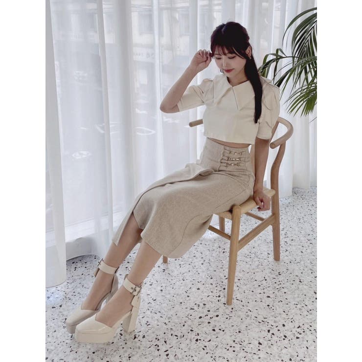 トリブルバックルタイトスカート | EATME | 詳細画像2 