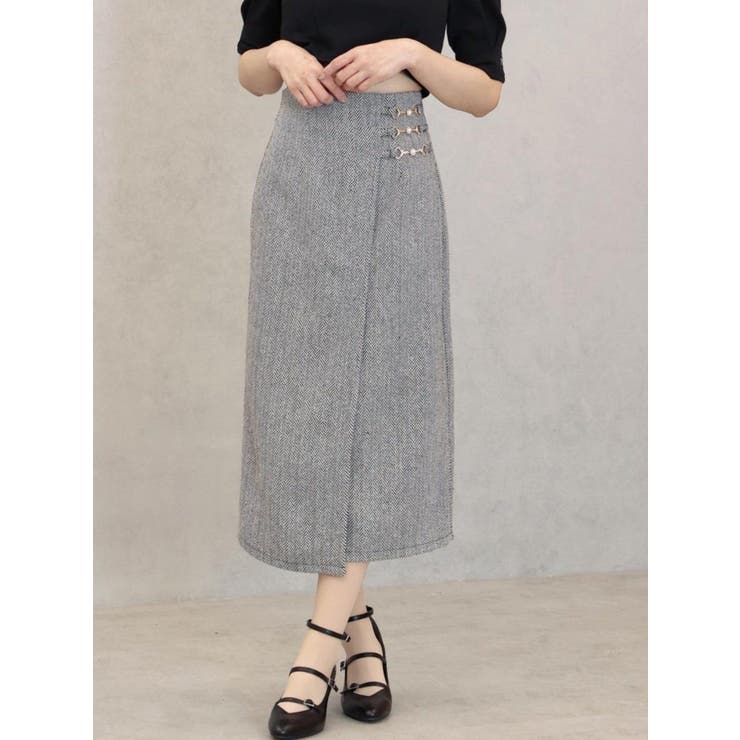 ブラック | トリブルバックルタイトスカート | EATME