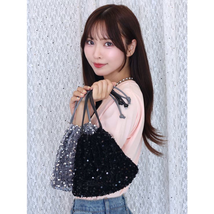 スパンコール巾着バッグ | EATME | 詳細画像2 