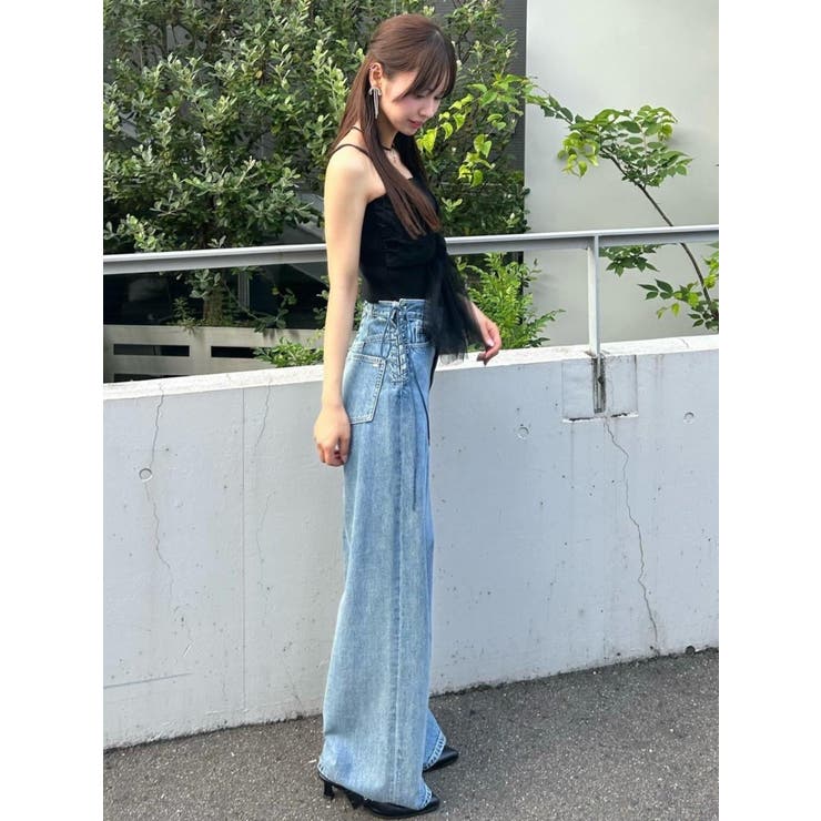 レースアップデニムパンツ（セットアップ可能） | EATME | 詳細画像16 