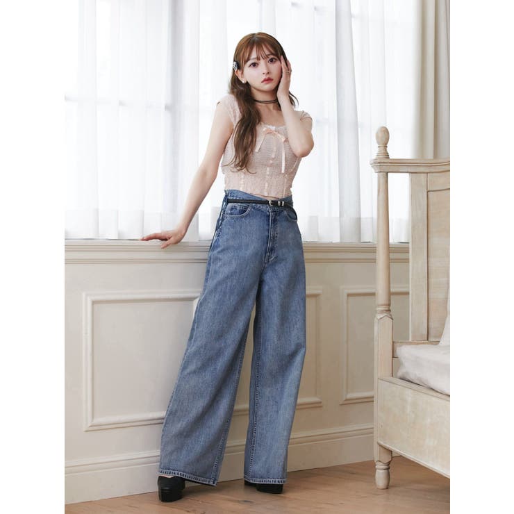 レースアップデニムパンツ（セットアップ可能） | EATME | 詳細画像5 